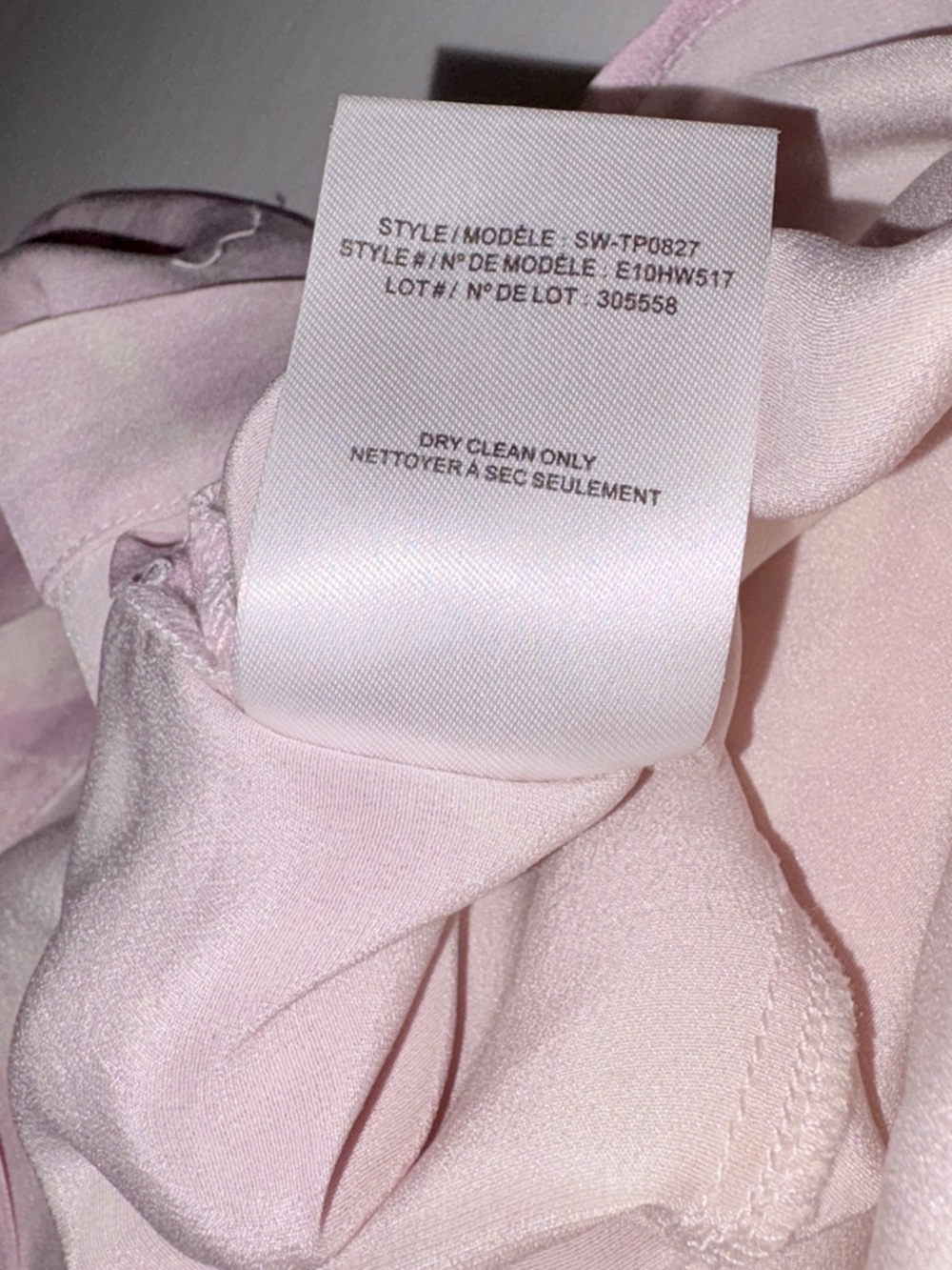 Helmut Lang Lavender and Cream Marble Silk Tank Top - Picture 10 of 10